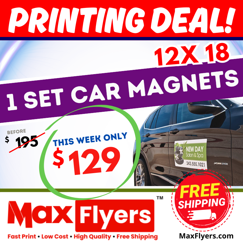 Set of 12x18 30mil Car Magnets