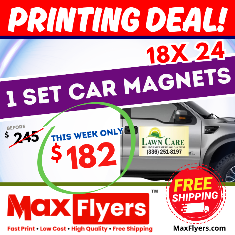 Set of 18x24 30mil Car Magnets