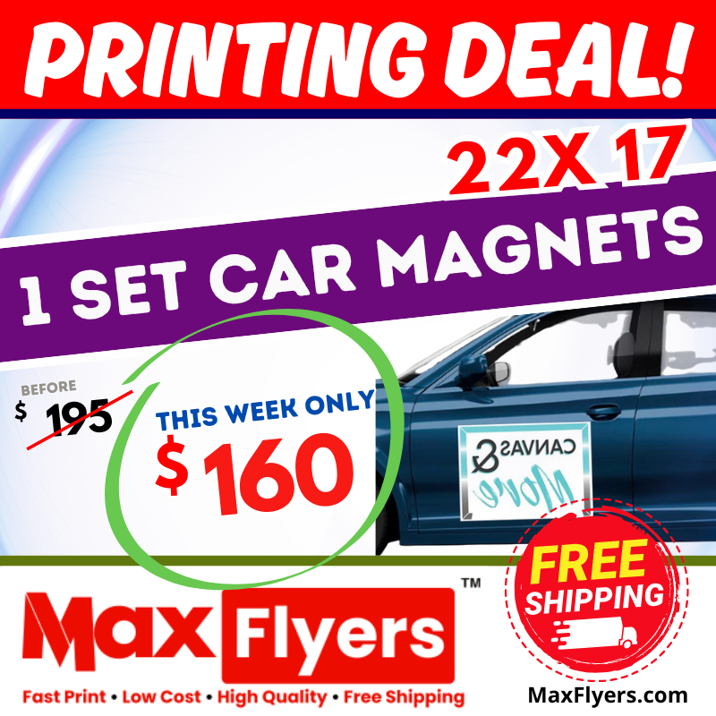 Set of 22x17 30mil Car Magnets